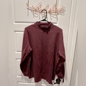 Large Cranberry Croft and Barrow mock neck top